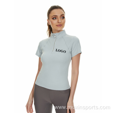 Women Horse Riding Base Layer Clothing Gray